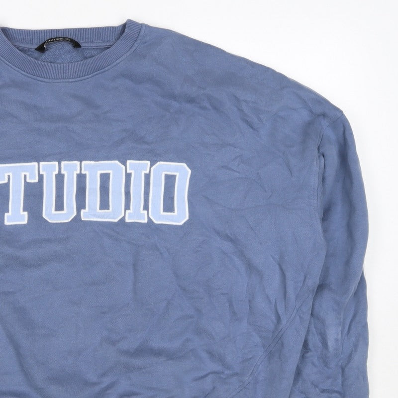Active UK Women’s Blue Studio Graphic Crew Neck Sweatshirt L