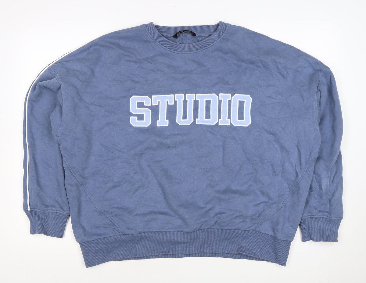 Active UK Women’s Blue Studio Graphic Crew Neck Sweatshirt L