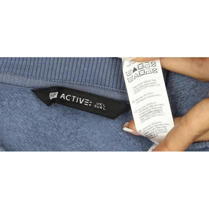 Active UK Women’s Blue Studio Graphic Crew Neck Sweatshirt L