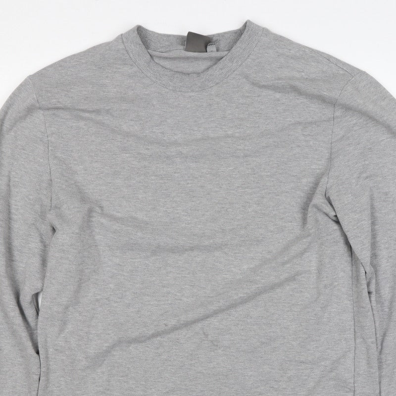 ASOS Men Grey XL Crew Neck Pullover Cotton Blend Sweatshirt