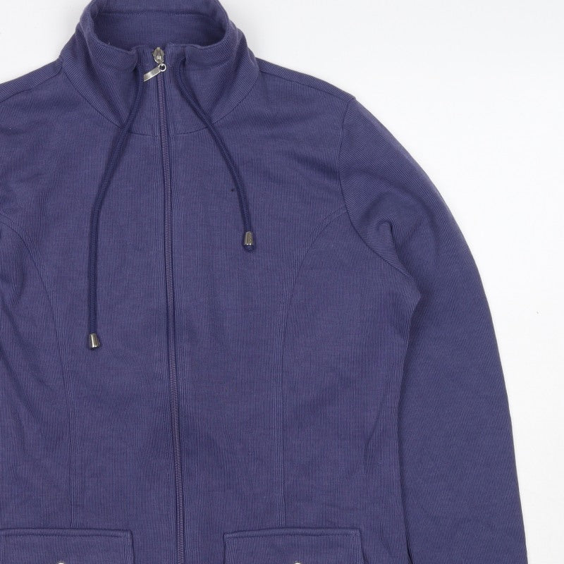 Damart Women’s Purple S Full Zip High Neck Sweatshirt Jacket