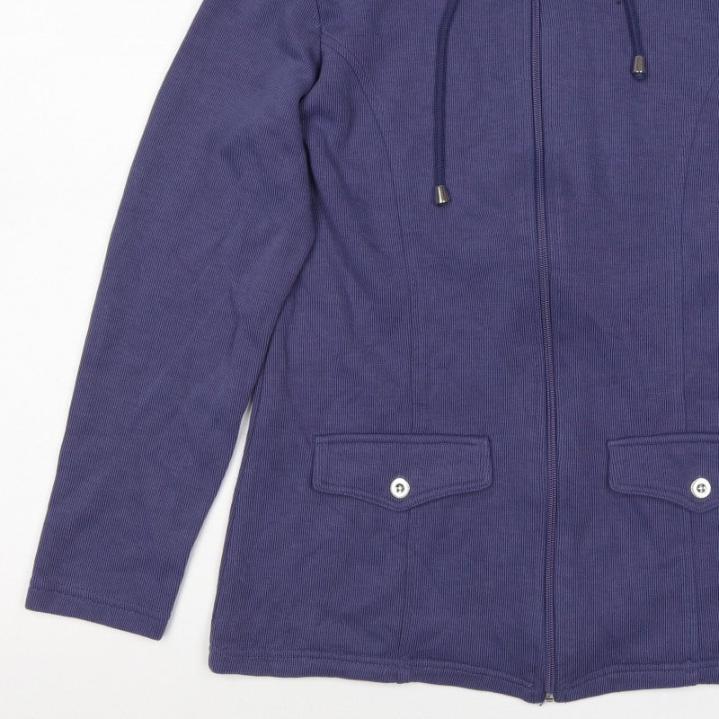 Damart Women’s Purple S Full Zip High Neck Sweatshirt Jacket