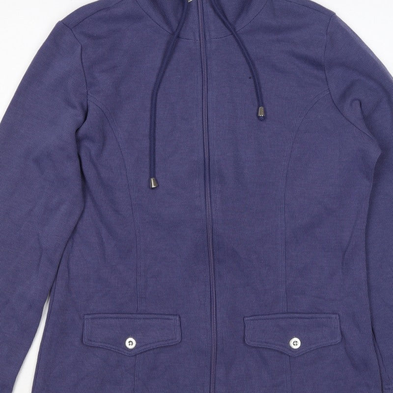 Damart Women’s Purple S Full Zip High Neck Sweatshirt Jacket