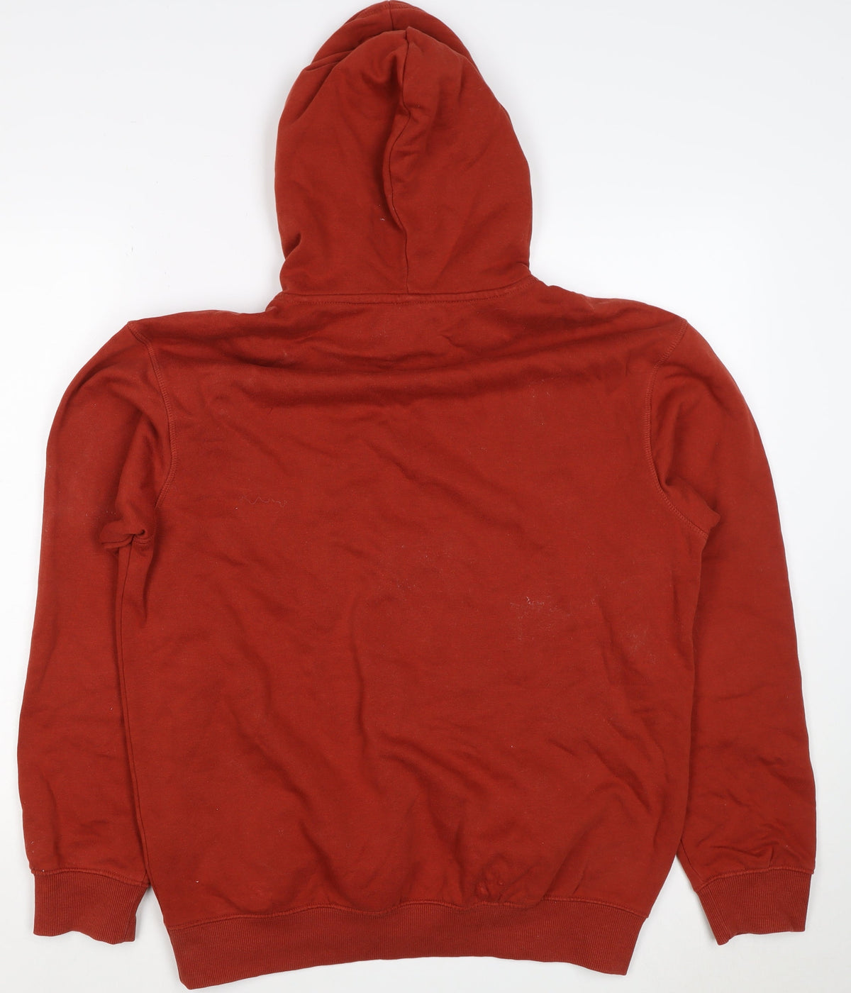 H&M Men's Red S Relaxed Fit Pullover Hoodie Pockets