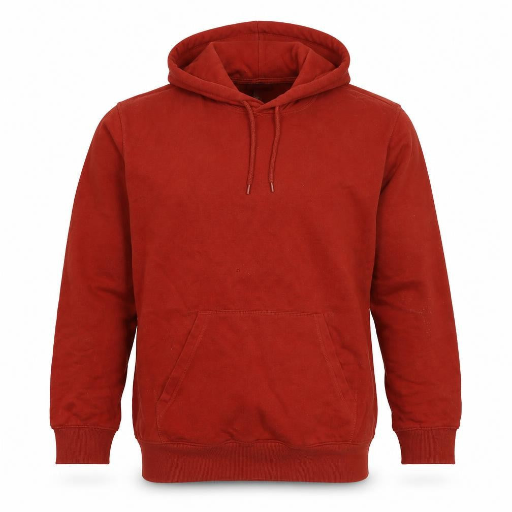 H&M Men's Red S Relaxed Fit Pullover Hoodie Pockets