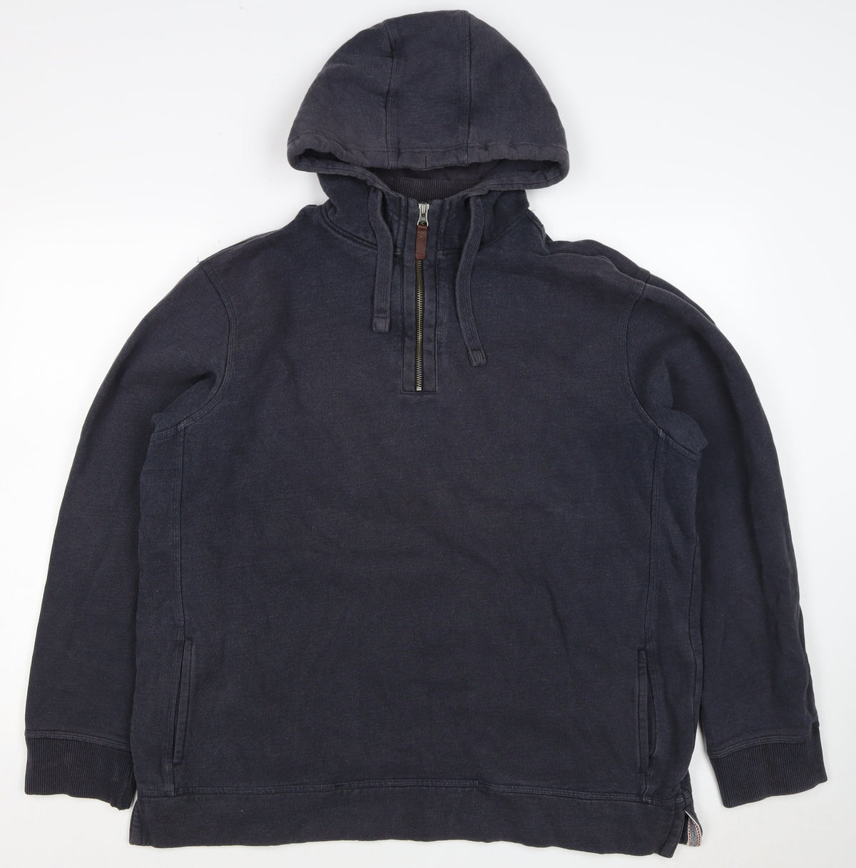 Boston Crew Men’s Black XL 1/4 Zip Pullover Hoodie Pockets