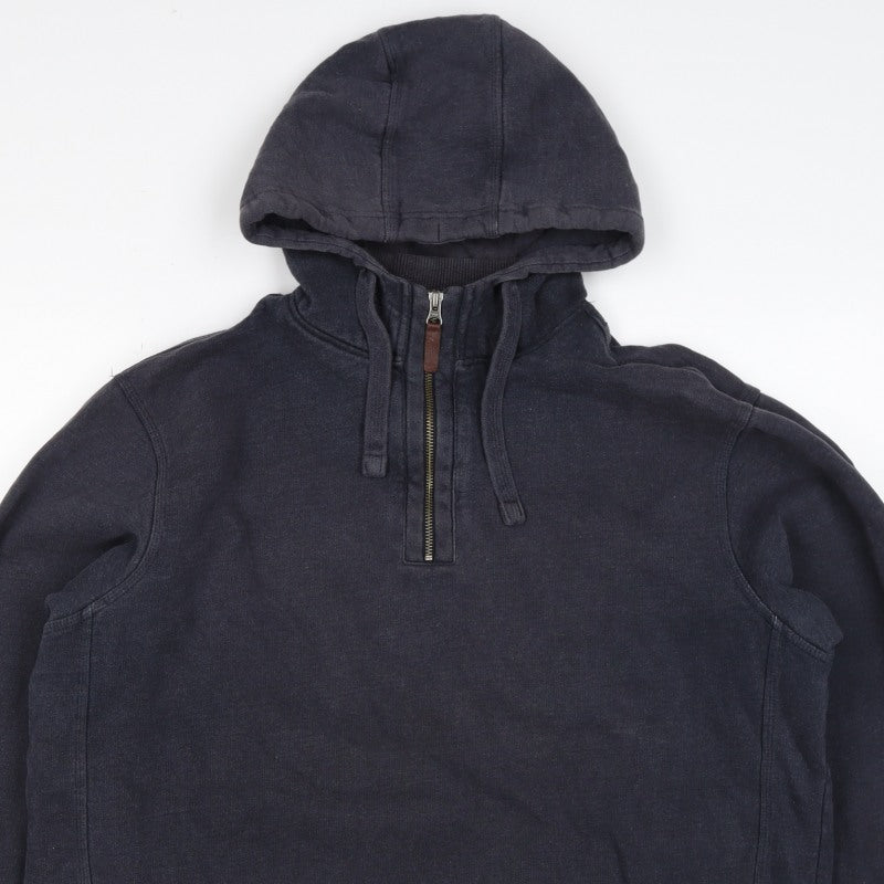 Boston Crew Men’s Black XL 1/4 Zip Pullover Hoodie Pockets