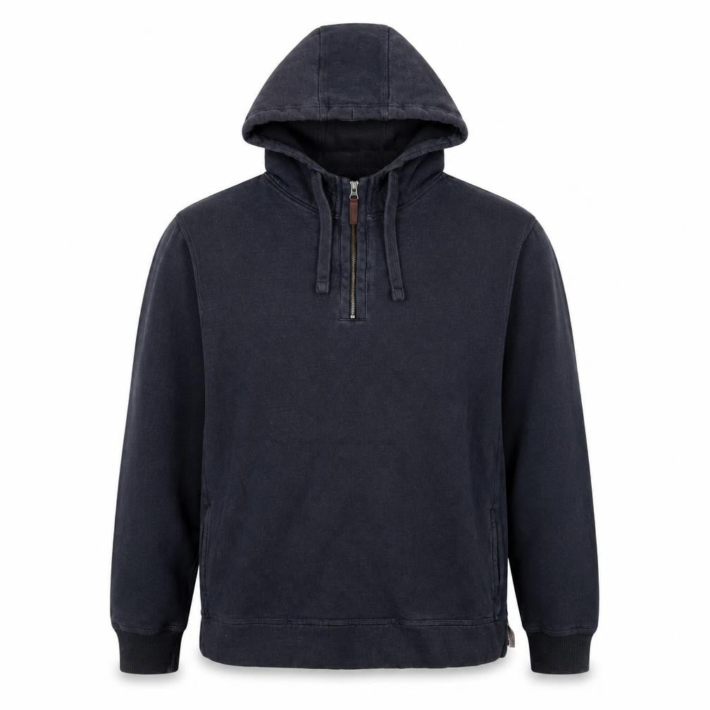 Boston Crew Men’s Black XL 1/4 Zip Pullover Hoodie Pockets