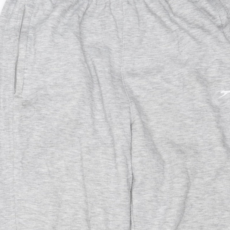 Additional view of Slazenger Men Grey L Jogger Sweatpants Cotton Blend Elastic Waist Sports