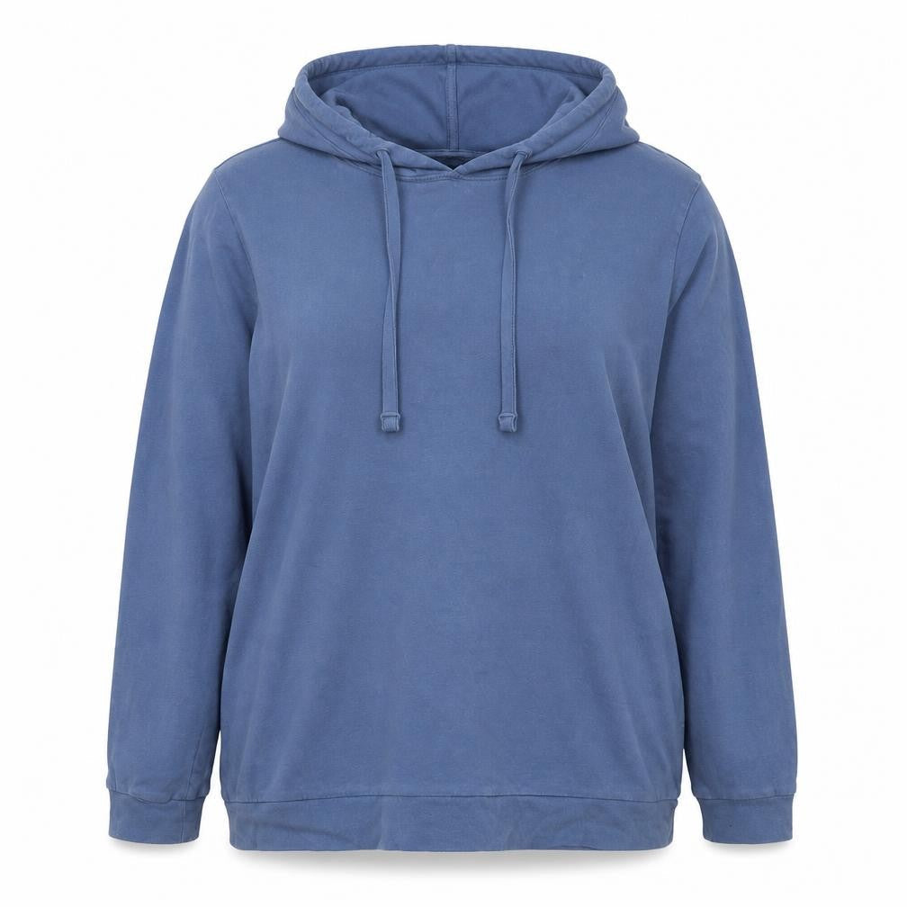 Avenue Women’s Blue Hooded Pullover Sweatshirt UK 18 Plus Cotton