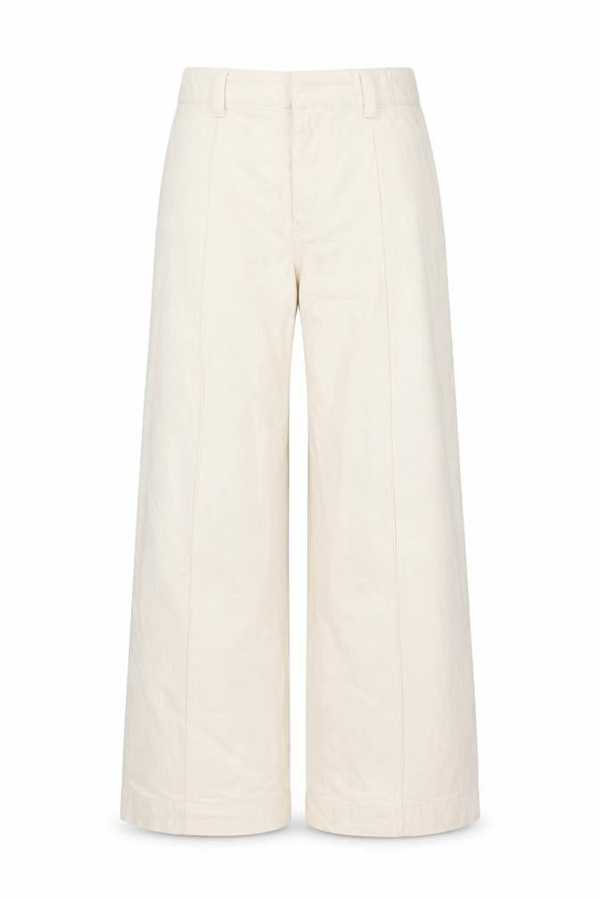 Marks & Spencer Women’s Ivory Wide-Leg Jeans UK 14 Regular Cotton Stretch