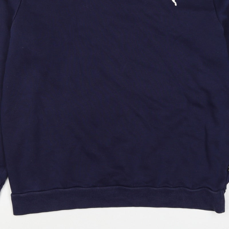 Puma Men’s Blue M Crew Neck Logo Pullover Sweatshirt Sports
