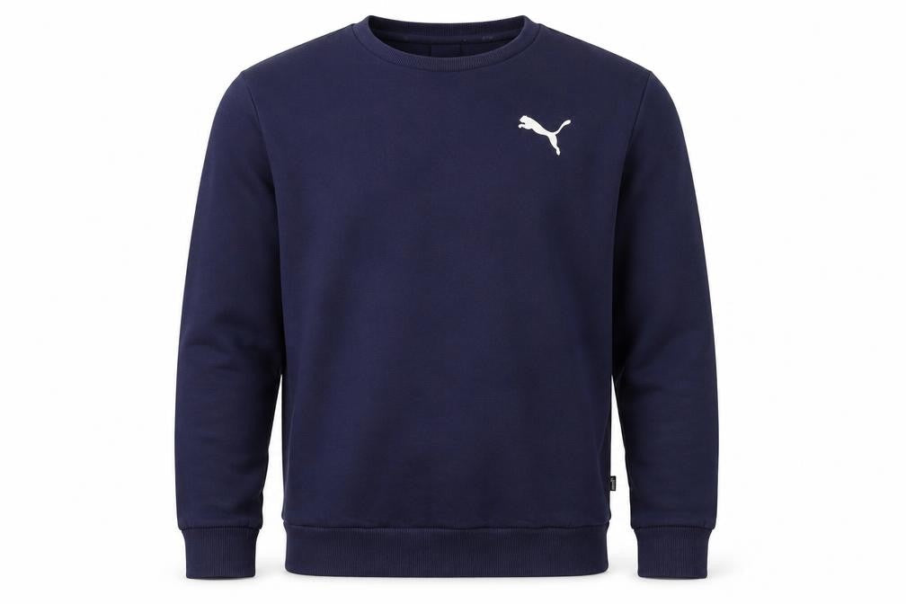 Puma Men’s Blue M Crew Neck Logo Pullover Sweatshirt Sports