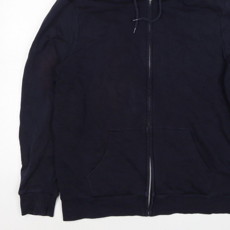 Additional view of C&A Men’s Blue XL Full Zip Hooded Fleece Hoodie Pockets