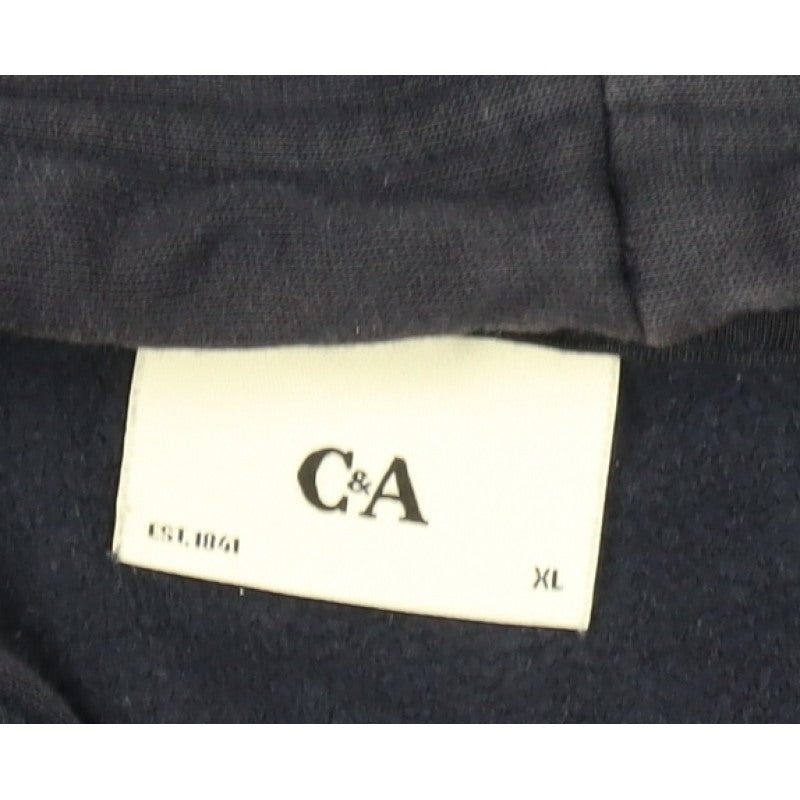 Additional view of C&A Men’s Blue XL Full Zip Hooded Fleece Hoodie Pockets