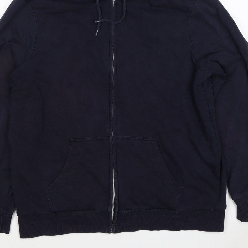 Additional view of C&A Men’s Blue XL Full Zip Hooded Fleece Hoodie Pockets