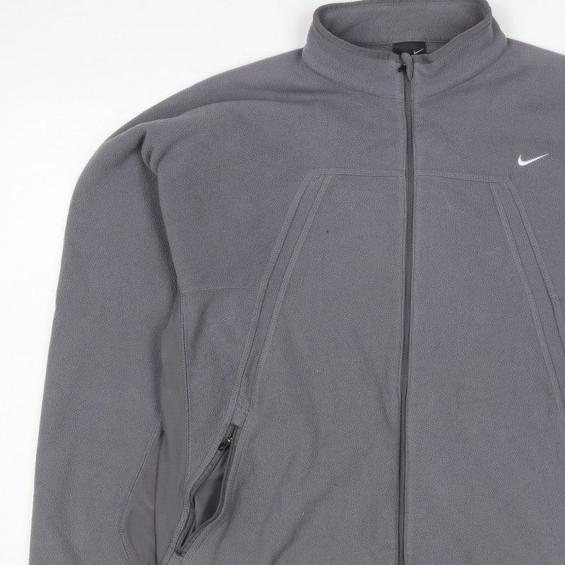 Nike Men's Grey L Therma-FIT Fleece Full Zip Thermal Jacket
