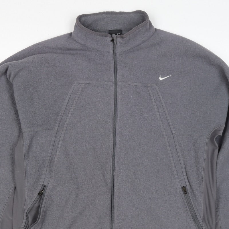 Nike Men's Grey L Therma-FIT Fleece Full Zip Thermal Jacket