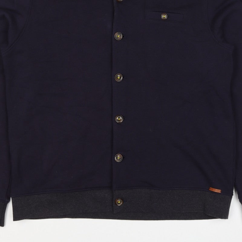 Ted Baker Men’s Blue XL Shawl Collar Button Knit Jacket