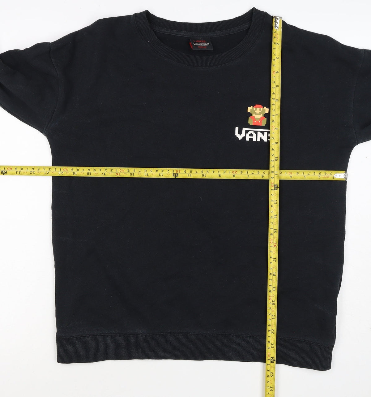Vans Nintendo Men's Black M Mario Game Over Graphic Print Sweatshirt