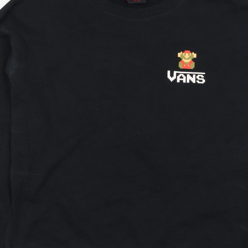 Vans Nintendo Men's Black M Mario Game Over Graphic Print Sweatshirt