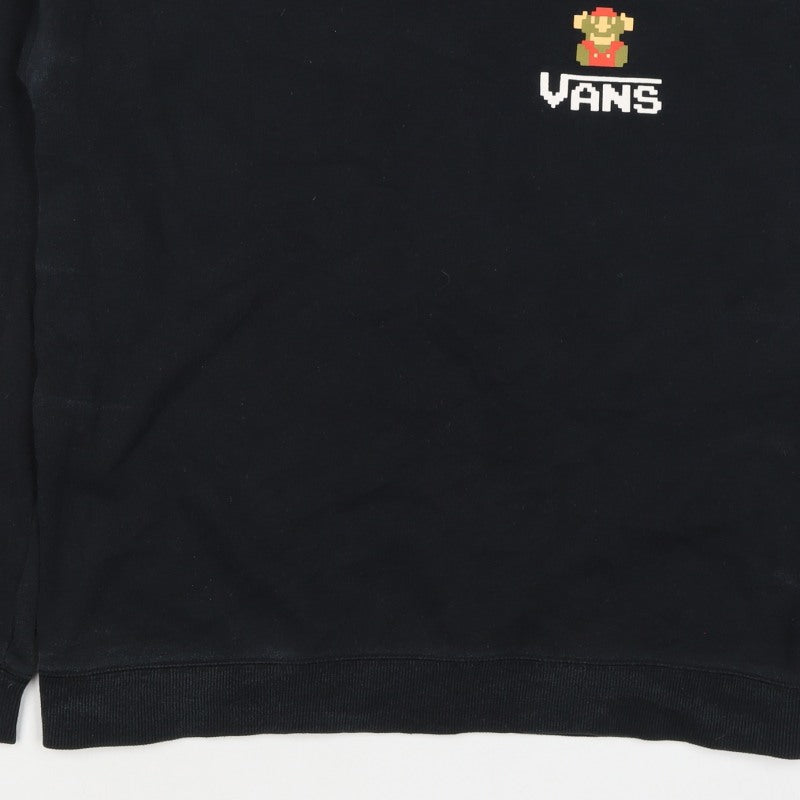 Vans Nintendo Men's Black M Mario Game Over Graphic Print Sweatshirt