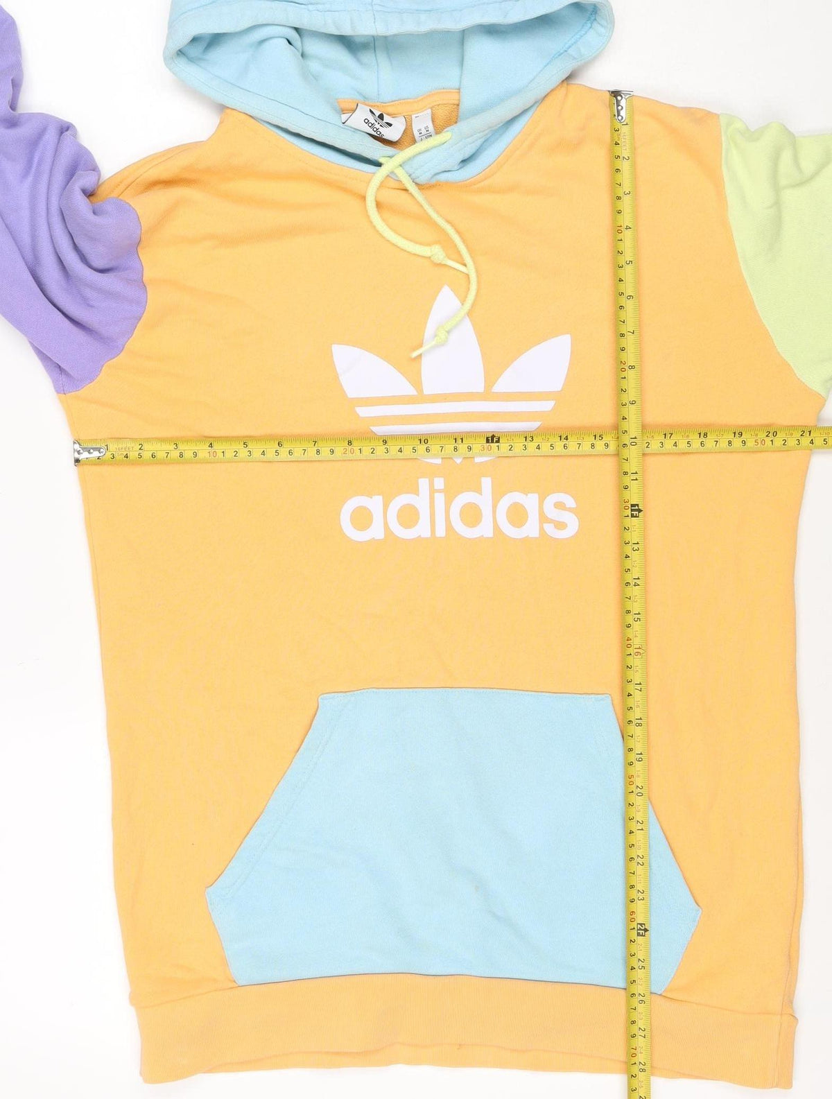 Adidas Men Multicoloured M Pullover Hoodie Logo Graphic Print Fleece
