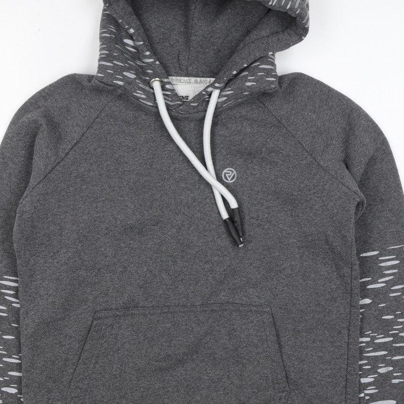 Proviz Women’s Grey Reflective Hooded Pullover Sweatshirt UK 12