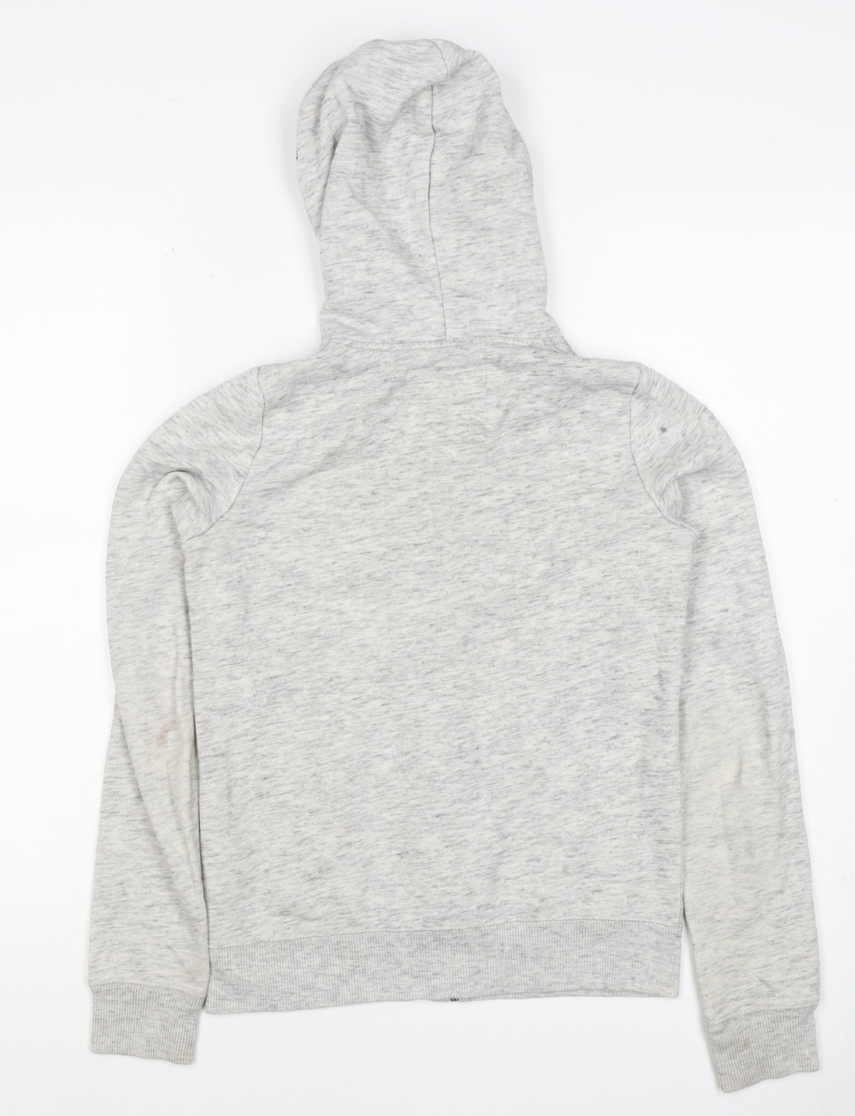 Hollister Men’s Grey XS Full Zip Hooded Logo Fleece Hoodie