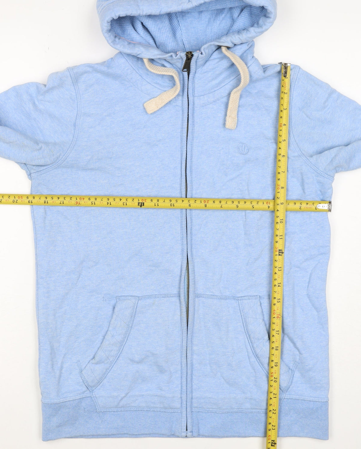 Fat Face Women Blue UK 10 Full Zip Hooded Cotton Blend Hoodie
