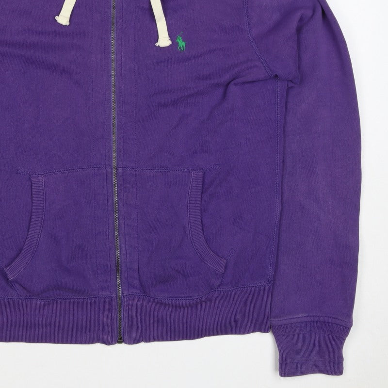 Polo Ralph Lauren Men’s Purple S Full Zip Logo Hoodie Cotton