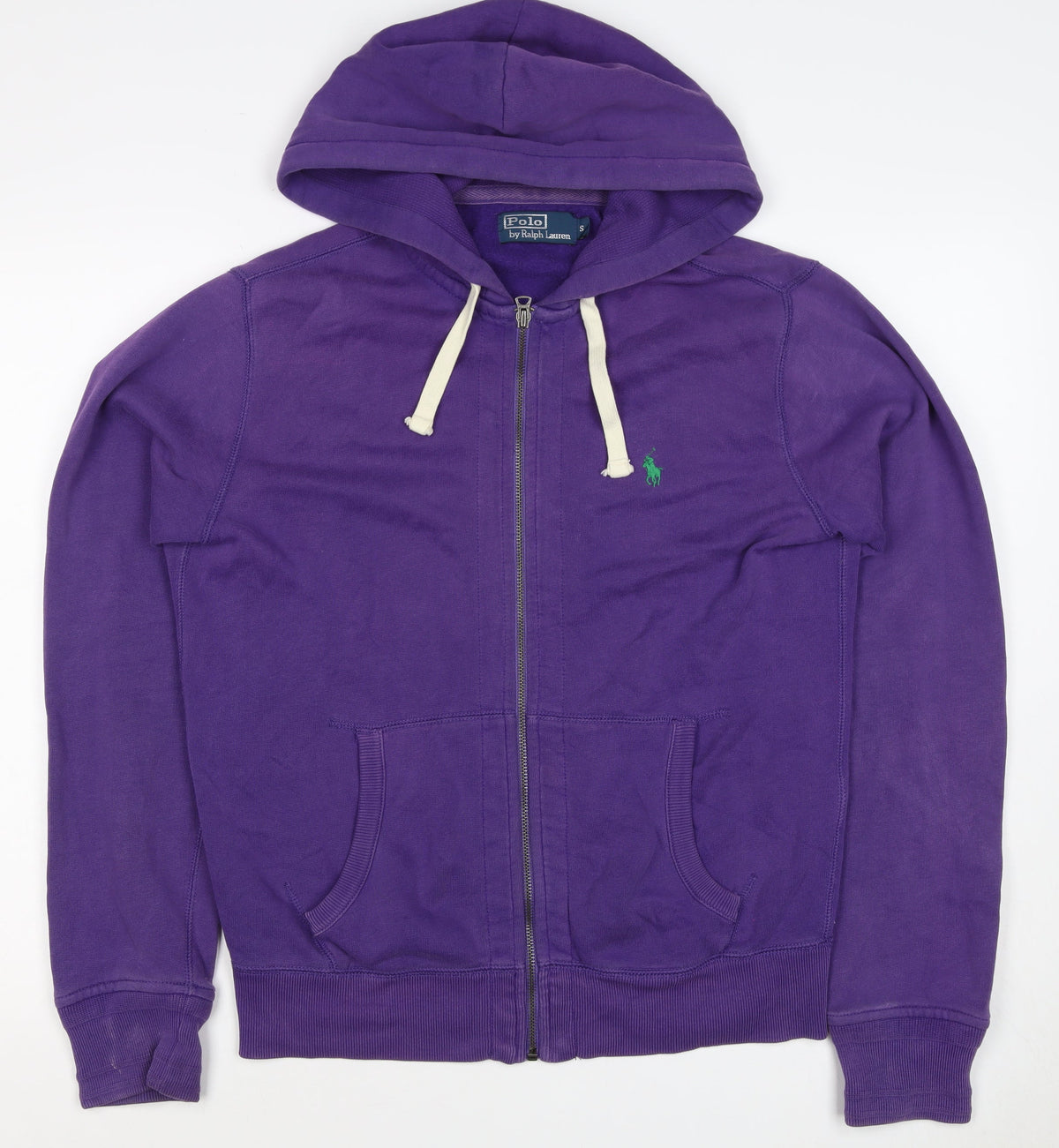 Polo Ralph Lauren Men’s Purple S Full Zip Logo Hoodie Cotton