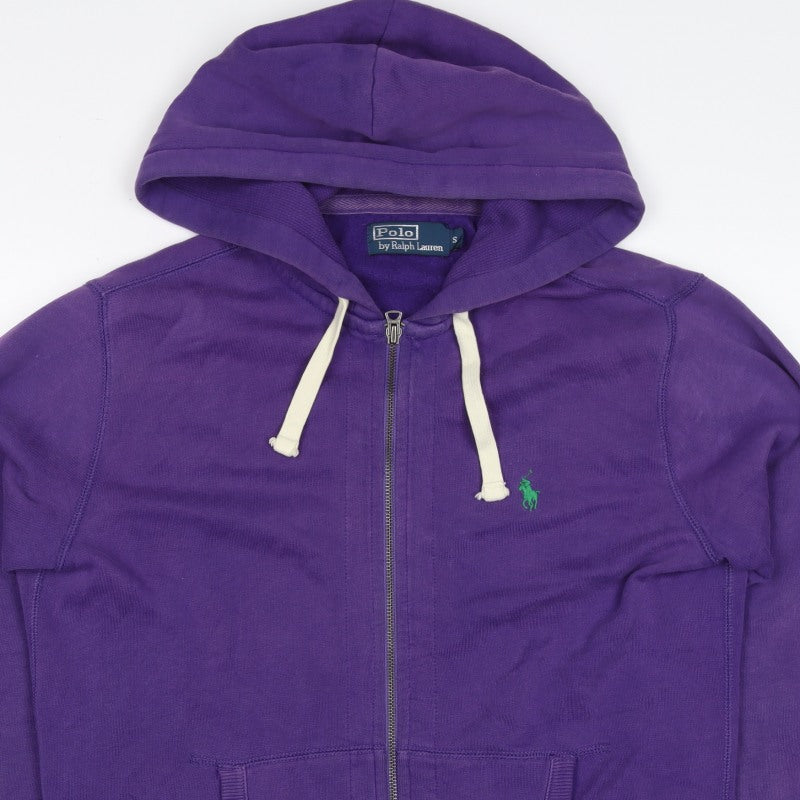 Polo Ralph Lauren Men’s Purple S Full Zip Logo Hoodie Cotton