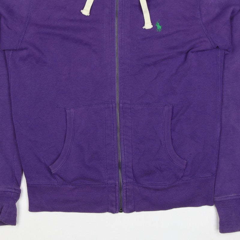 Polo Ralph Lauren Men’s Purple S Full Zip Logo Hoodie Cotton