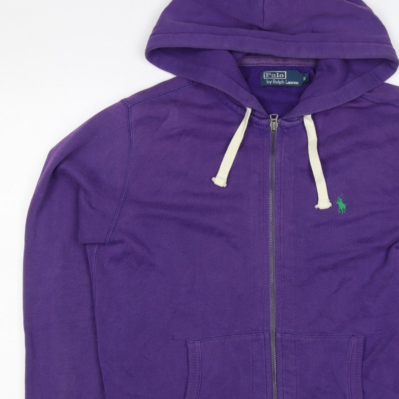 Polo Ralph Lauren Men’s Purple S Full Zip Logo Hoodie Cotton