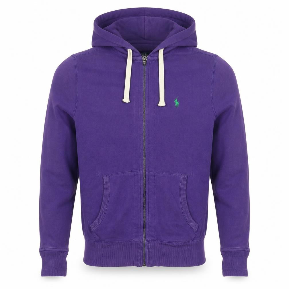 Polo Ralph Lauren Men’s Purple S Full Zip Logo Hoodie Cotton