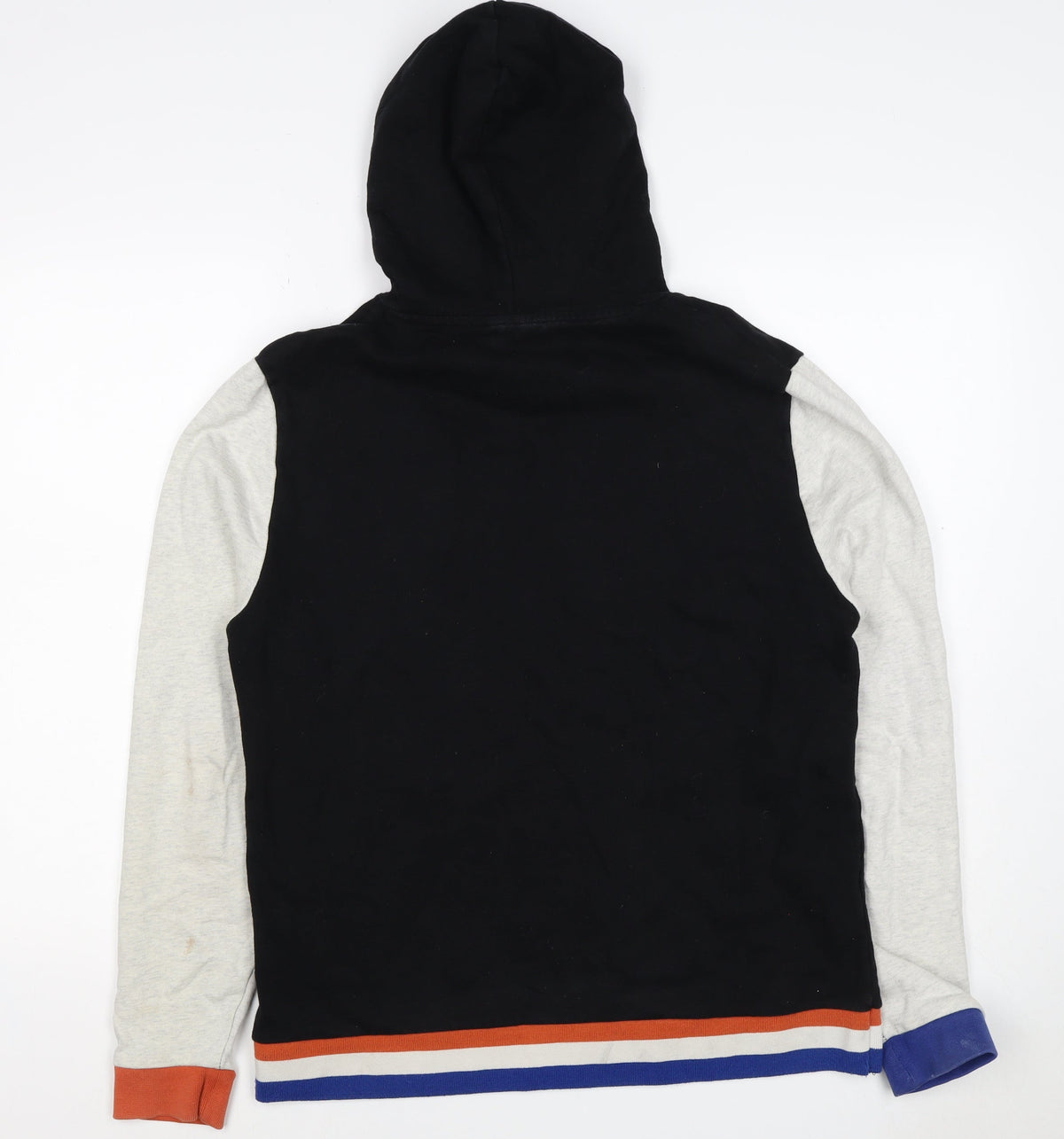 ASOS Men’s Black M Pullover Hoodie Colour Block Striped Trim