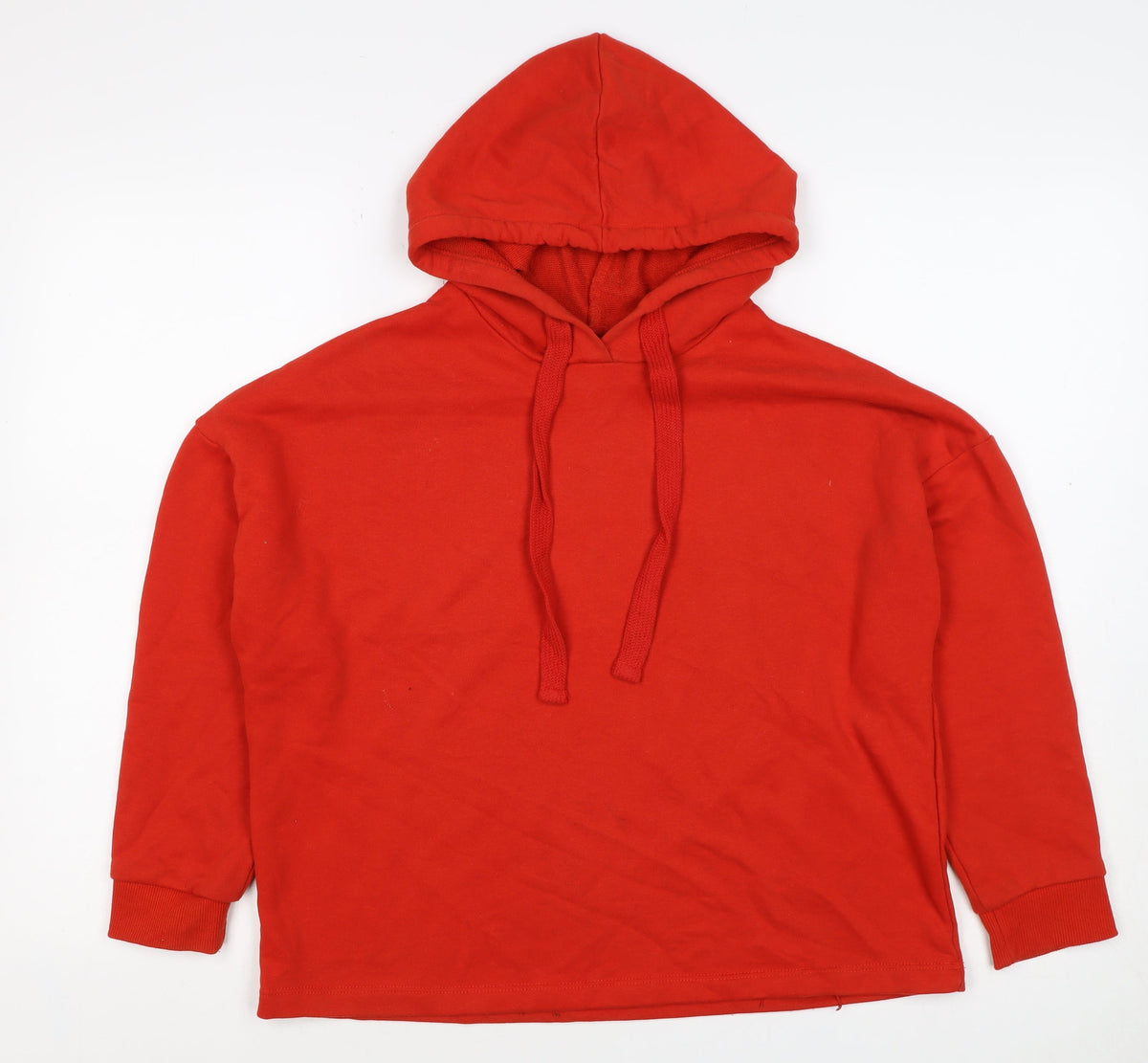 Pull&Bear Women’s Red XS Pullover Hoodie Drawstring Cotton Blend
