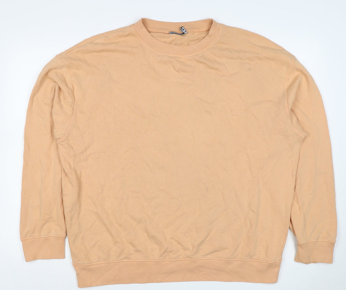 ASOS Design Women’s Orange UK 14 Cotton Crew Neck Sweatshirt