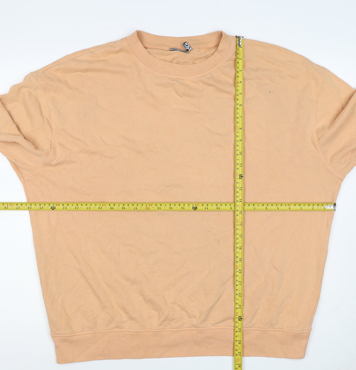 ASOS Design Women’s Orange UK 14 Cotton Crew Neck Sweatshirt