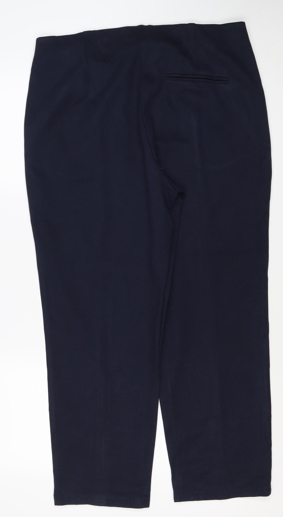 Marks and Spencer Women’s Navy Size 18 Short Straight Pull-On Trousers
