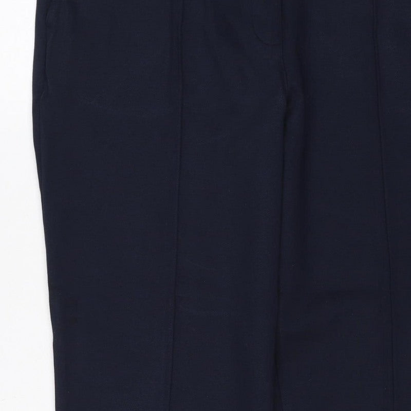 Marks and Spencer Women’s Navy Size 18 Short Straight Pull-On Trousers