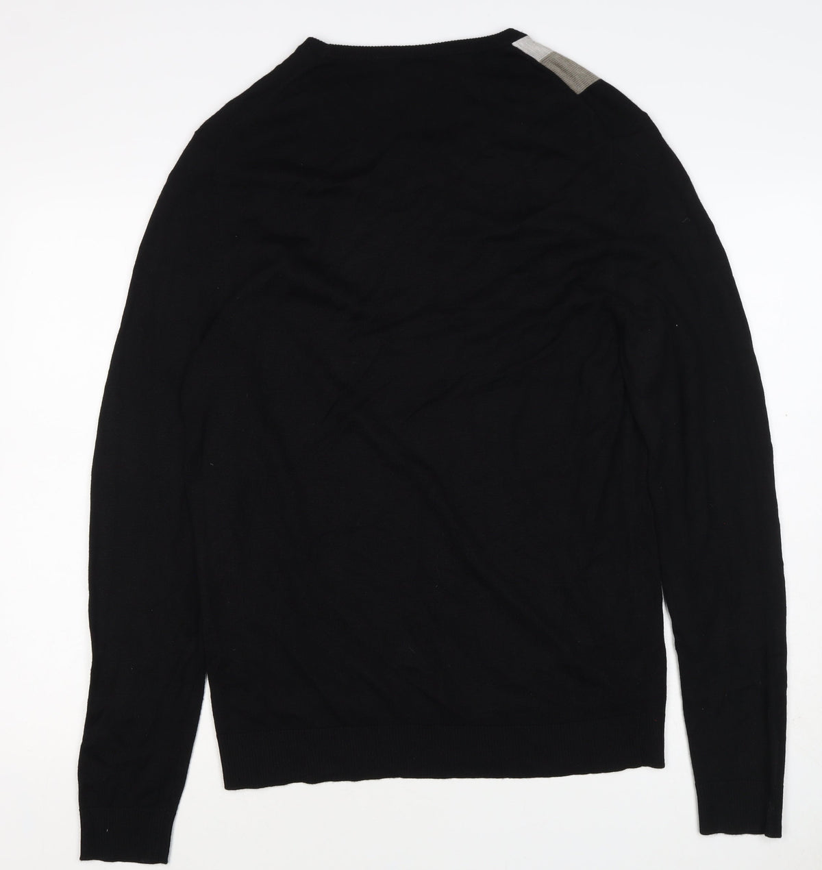Alfani Men’s Black M Cashmere Blend Geometric Crew Neck Pullover Jumper
