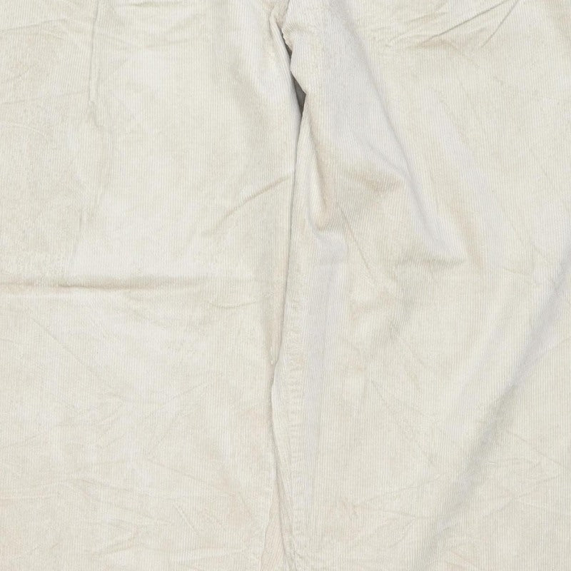 Per Una Women’s Ivory Corduroy Straight Trousers Size 12 Short