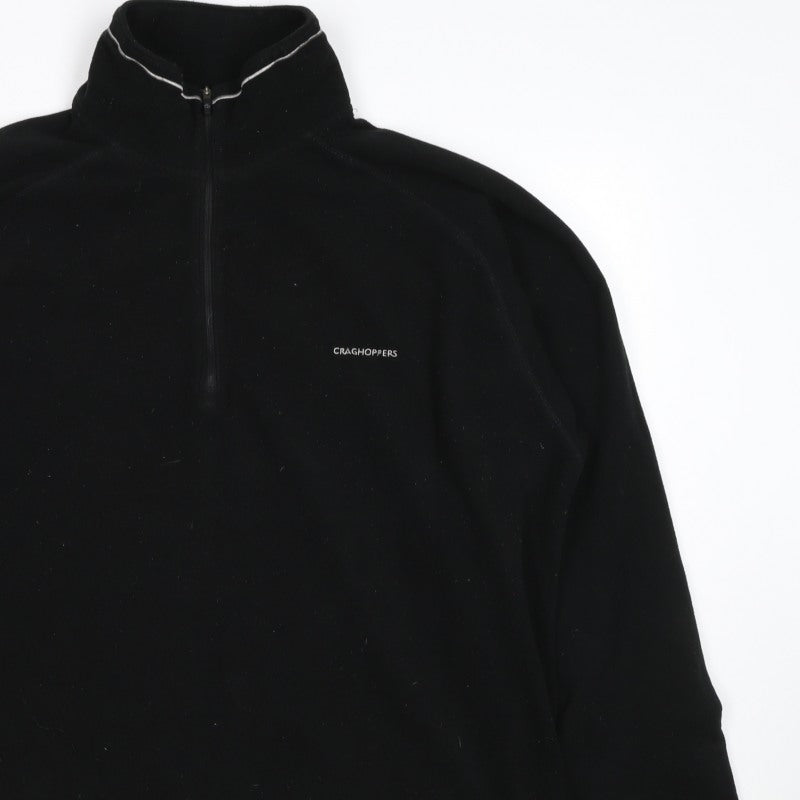 Craghoppers Men’s Black XL Half Zip Fleece Pullover Outdoor Sweatshirt