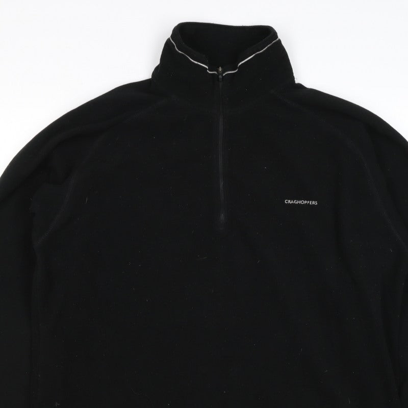Craghoppers Men’s Black XL Half Zip Fleece Pullover Outdoor Sweatshirt
