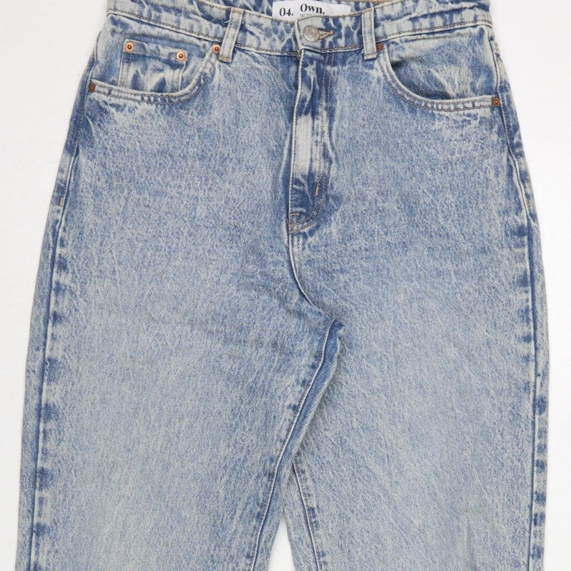Next 04 Own Women’s Blue UK 10 High Rise Straight Distressed Jeans