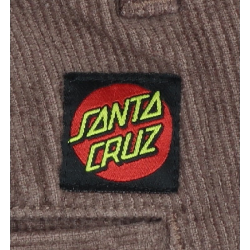 Santa Cruz Women's Brown UK 8 Corduroy Straight Trousers Logo