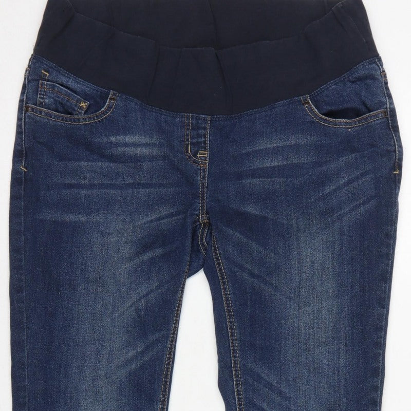 Next Women Blue Maternity Skinny Jeans Size 10 Regular Stretch