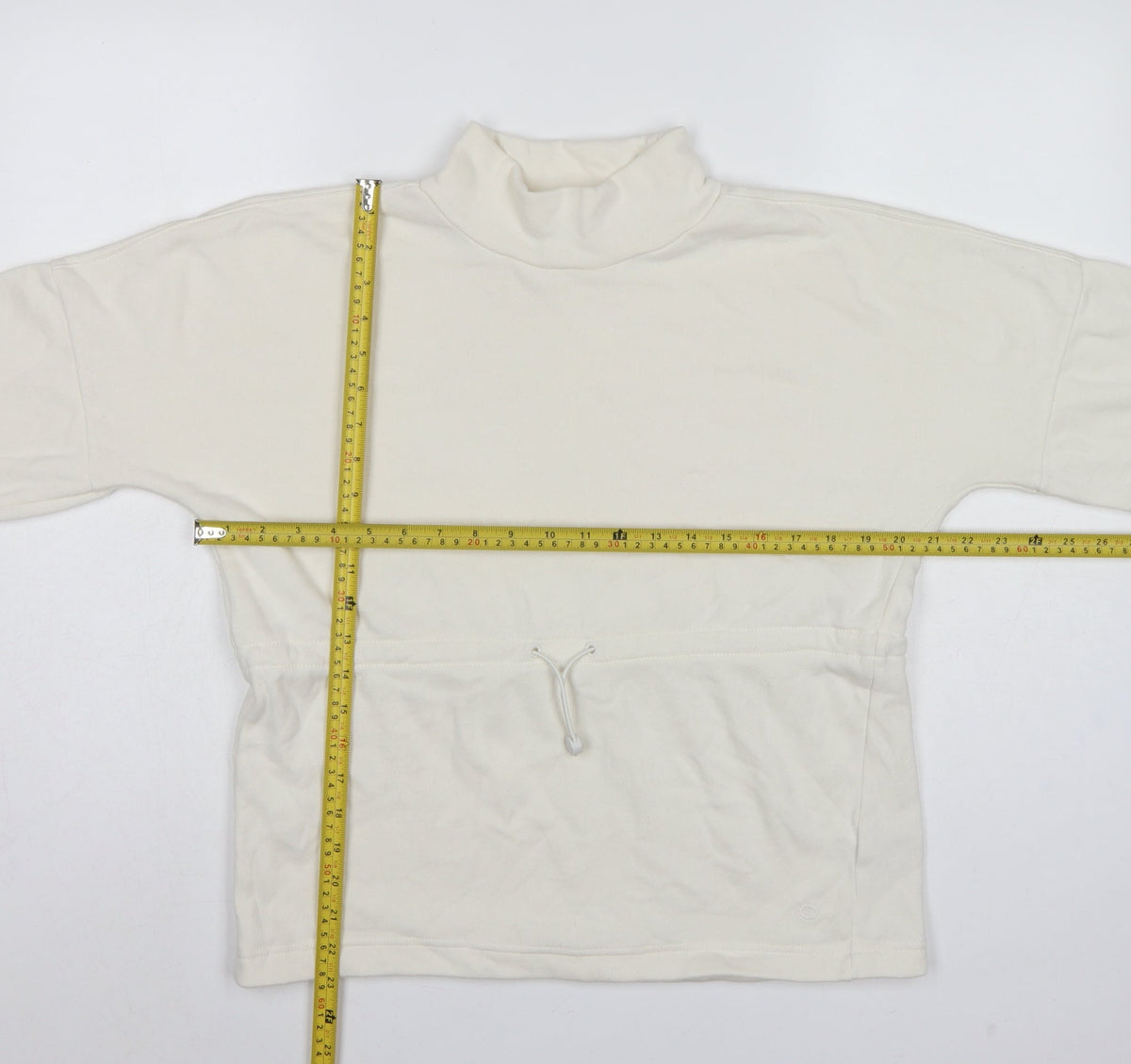 Marks and Spencer Women Ivory UK 8 High Neck Drawstring Sweatshirt
